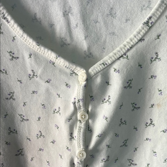 Forever 21 Long Sleeve Floral Crop Top Size:M - Picture 4 of 9